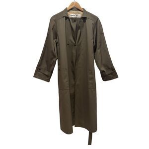 Bonnie Cashin Vtg 1970s Women's Trench Swing Coat Rain Jacket Belted Size 14 euc